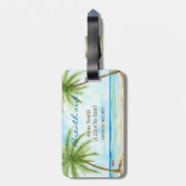 Tropischer Palmen-Gepäckanhänger Gepäckanhänger (Rückseite vertikal)