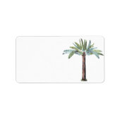 Tropischer Palmenbaum Adressaufkleber (Vorne)