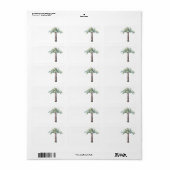 Tropischer Palmenbaum Adressaufkleber (Vorne)