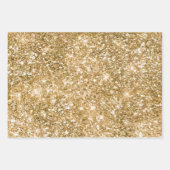 Tropischer Palmenbaum aus Gold Glitzer Geschenkpapier Set (Vorderseite 3)