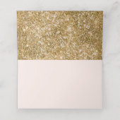 Tropischer Palmenbaum aus Gold Glitzer Platzkarte (Innenseite Aufgefaltet)