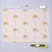 Tropischer Palmenbaum aus Gold Glitzer Seidenpapier (Handwerk)