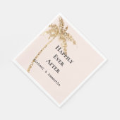 Tropischer Palmenbaum aus Gold Glitzer Serviette (Ecke)