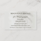 Tropischer Palmenbaum Beige Visitenkarte (Rückseite)