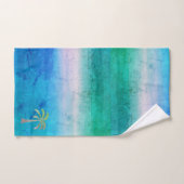 Tropischer Palmenbaum gestörter Meeresstrand Badhandtuch Set (Handtuch)