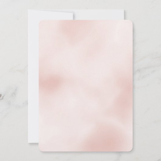 Tropischer Palmenbaum Rosa Glitzer Einladung (Rückseite)