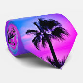 Tropischer Palmenbaum Spiegelungen bei Sonnenunter Krawatte (Gerollt)