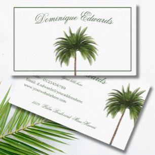 Tropischer Palmenbaum Stylisch Grün Professionell Visitenkarte