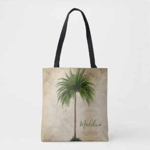 Tropischer Palmenbaum Vintage Elegant Tasche