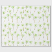 Tropischer Palmenbaum Wasserfarbe Geschenkpapier (Flach)