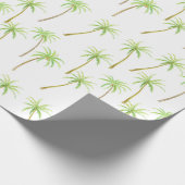 Tropischer Palmenbaum Wasserfarbe Geschenkpapier (Ecke)