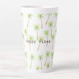 Tropischer Palmenbaum Wasserfarbe Milchtasse