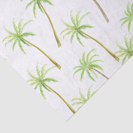 Tropischer Palmenbaum Wasserfarbe Seidenpapier (Detail)