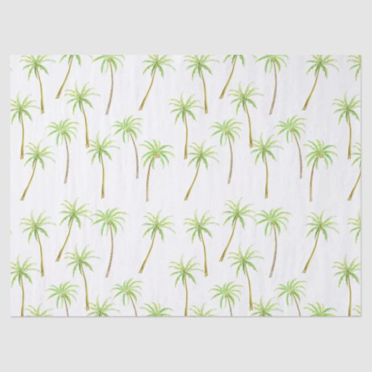 Tropischer Palmenbaum Wasserfarbe Seidenpapier (Vorderseite)