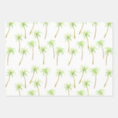 Tropischer Palmenbaum Wasserfarbenblauer Ober Geschenkpapier Set (Vorderseite 2)