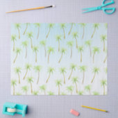 Tropischer Palmenbaum Wasserfarbenblauer Ober Seidenpapier (Basteln)