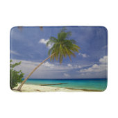 Tropischer Palmenbaum weißer Sandstrand Badematte (Vorderseite)