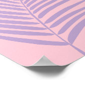Tropischer Palmenblätterpink und Lila Poster (Ecke)