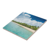 Tropischer Palmenfüßer Strand Fliese (Seite)