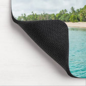 Tropischer Palmenfüßer Strand Mousepad (Ecke)
