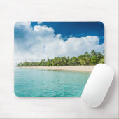 Tropischer Palmenfüßer Strand Mousepad (Mit Mouse)