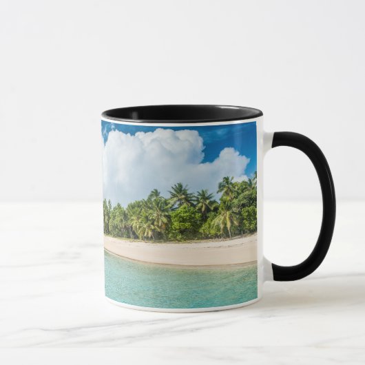 Tropischer Palmenfüßer Strand Tasse (Rechts)