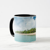 Tropischer Palmenfüßer Strand Tasse (Vorderseite Links)