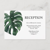 Tropischer Palmengrüner Empfang Begleitkarte (Vorderseite)