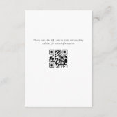 Tropischer Palmenhochzeit Details QR Code Begleitkarte (Rückseite)