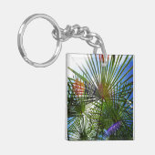 Tropischer Palmenkernring Schlüsselanhänger (Vorderseite links)