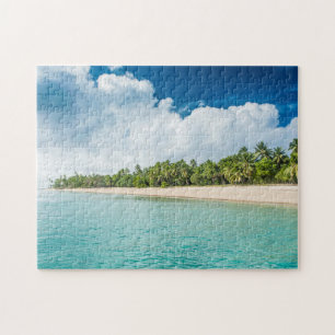 Tropischer Palmenstrand Puzzle