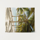Tropischer Palmenstrand  Wandteppich (Vorderseite (Horizontal))