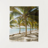 Tropischer Palmenstrand  Wandteppich (Vorderseite)