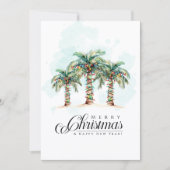 Tropischer Palmenstrand Weihnachten (Vorderseite)