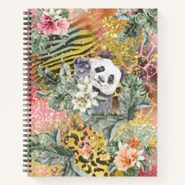 Tropischer Panda für Tierwerbung Notizblock