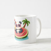 Tropischer Panda 🐼 Kiwi Float Sommer Tasse (VorderseiteRechts)
