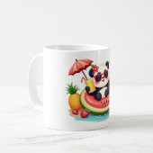 Tropischer Panda 🐼 Kiwi Float Sommer Tasse (Vorderseite Links)