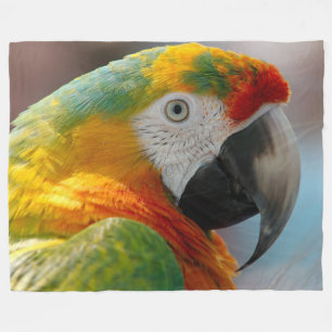 Tropischer Papagei Fleecedecke