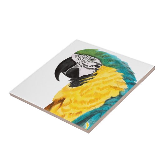 Tropischer Papagei Fliese (Seite)