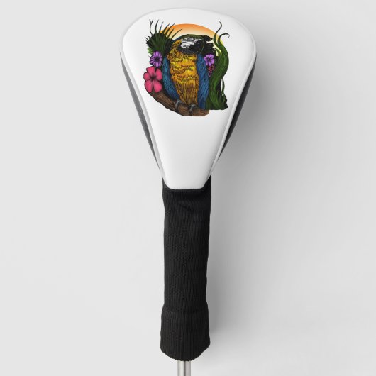 Tropischer Papagei Golf Headcover (Vorderseite)