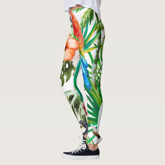 Tropischer Papagei Leggings (Links)