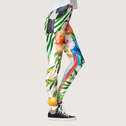 Tropischer Papagei Leggings (Rechts)