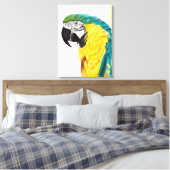 Tropischer Papagei Leinwanddruck (Insitu (Schlafzimmer))