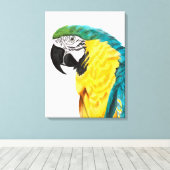 Tropischer Papagei Leinwanddruck (Insitu (Holzboden))