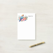 Tropischer Papagei Personalisiert Post-it Klebezettel (Auf Schreibtisch)