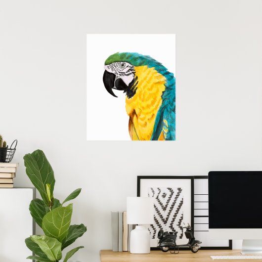Tropischer Papagei Poster (Heimbüro)
