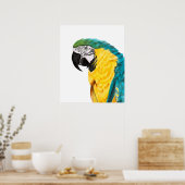 Tropischer Papagei Poster (Küche)