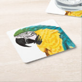 Tropischer Papagei Rechteckiger Pappuntersetzer (angewinkelt)