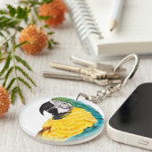 Tropischer Papagei Schlüsselanhänger (Vorderseite rechts)