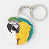 Tropischer Papagei Schlüsselanhänger (Rückseite)